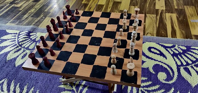 First chess set completed.