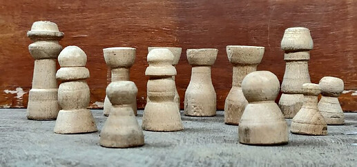 Chess pieces.